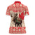 Personalized Canada Moose Women Polo Shirt Maple Leaf Christmas Lightning Art - Wonder Print Shop