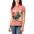 Personalized Canada Moose Women Polo Shirt Maple Leaf Christmas Lightning Art - Wonder Print Shop