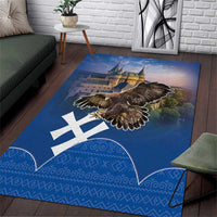 Slovakia Bojnice Castle Area Rug Golden Eagle With Slovak Pattern - Wonder Print Shop
