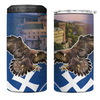 Slovakia Bojnice Castle 4 in 1 Can Cooler Tumbler Golden Eagle With Slovak Pattern - Wonder Print Shop