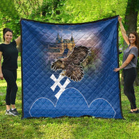 Slovakia Bojnice Castle Quilt Golden Eagle With Slovak Pattern - Wonder Print Shop