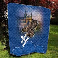 Slovakia Bojnice Castle Quilt Golden Eagle With Slovak Pattern - Wonder Print Shop