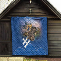 Slovakia Bojnice Castle Quilt Golden Eagle With Slovak Pattern - Wonder Print Shop