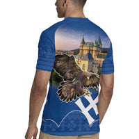 Slovakia Bojnice Castle Rugby Jersey Golden Eagle With Slovak Pattern - Wonder Print Shop