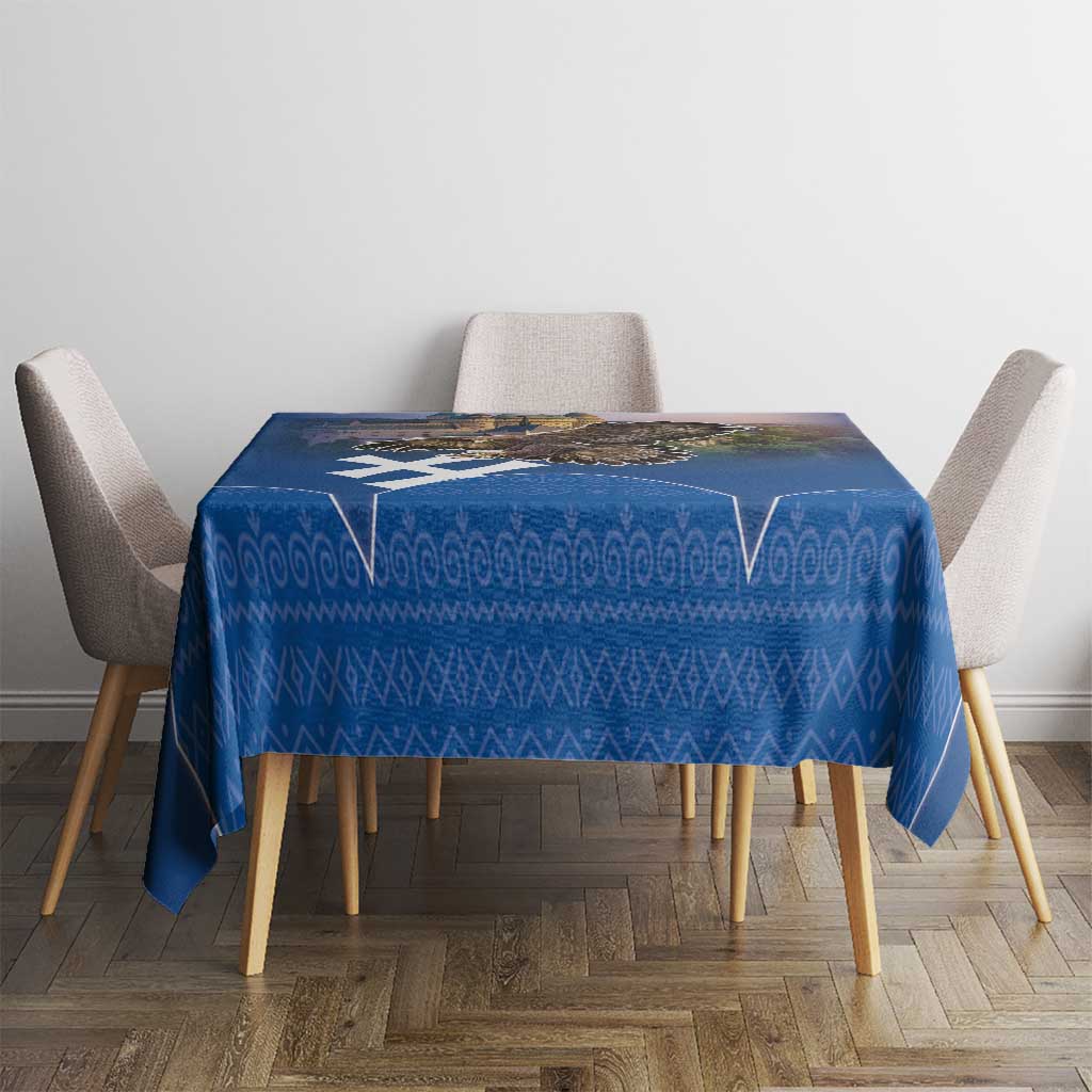 Slovakia Bojnice Castle Tablecloth Golden Eagle With Slovak Pattern - Wonder Print Shop