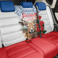 Slovakia Restoration Day 1993 Back Car Seat Cover Tatra Chamois With Red Rose - Wonder Print Shop