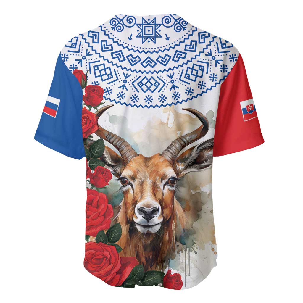 Slovakia Restoration Day 1993 Baseball Jersey Tatra Chamois With Red Rose - Wonder Print Shop