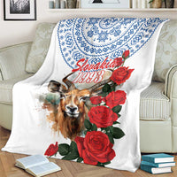 Slovakia Restoration Day 1993 Blanket Tatra Chamois With Red Rose