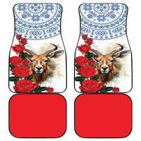 Slovakia Restoration Day 1993 Car Mats Tatra Chamois With Red Rose - Wonder Print Shop