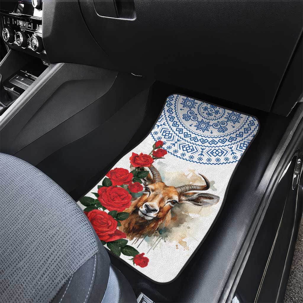 Slovakia Restoration Day 1993 Car Mats Tatra Chamois With Red Rose - Wonder Print Shop
