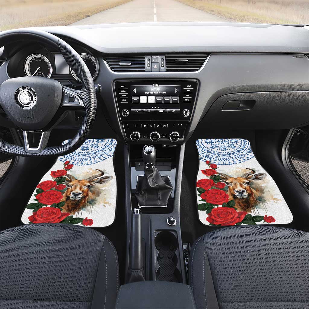 Slovakia Restoration Day 1993 Car Mats Tatra Chamois With Red Rose - Wonder Print Shop