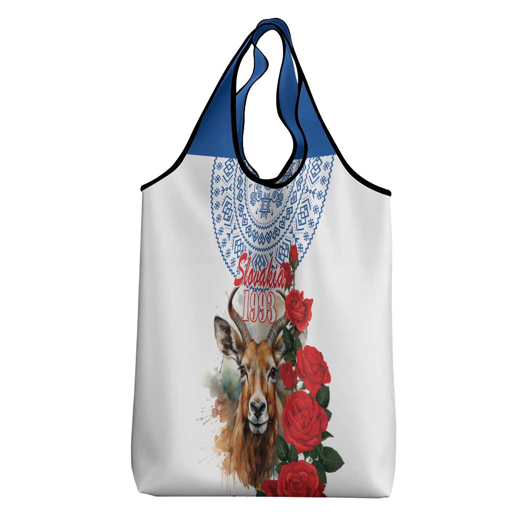 Slovakia Restoration Day 1993 Grocery Bag Tatra Chamois With Red Rose