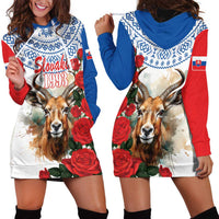 Slovakia Restoration Day 1993 Hoodie Dress Tatra Chamois With Red Rose - Wonder Print Shop