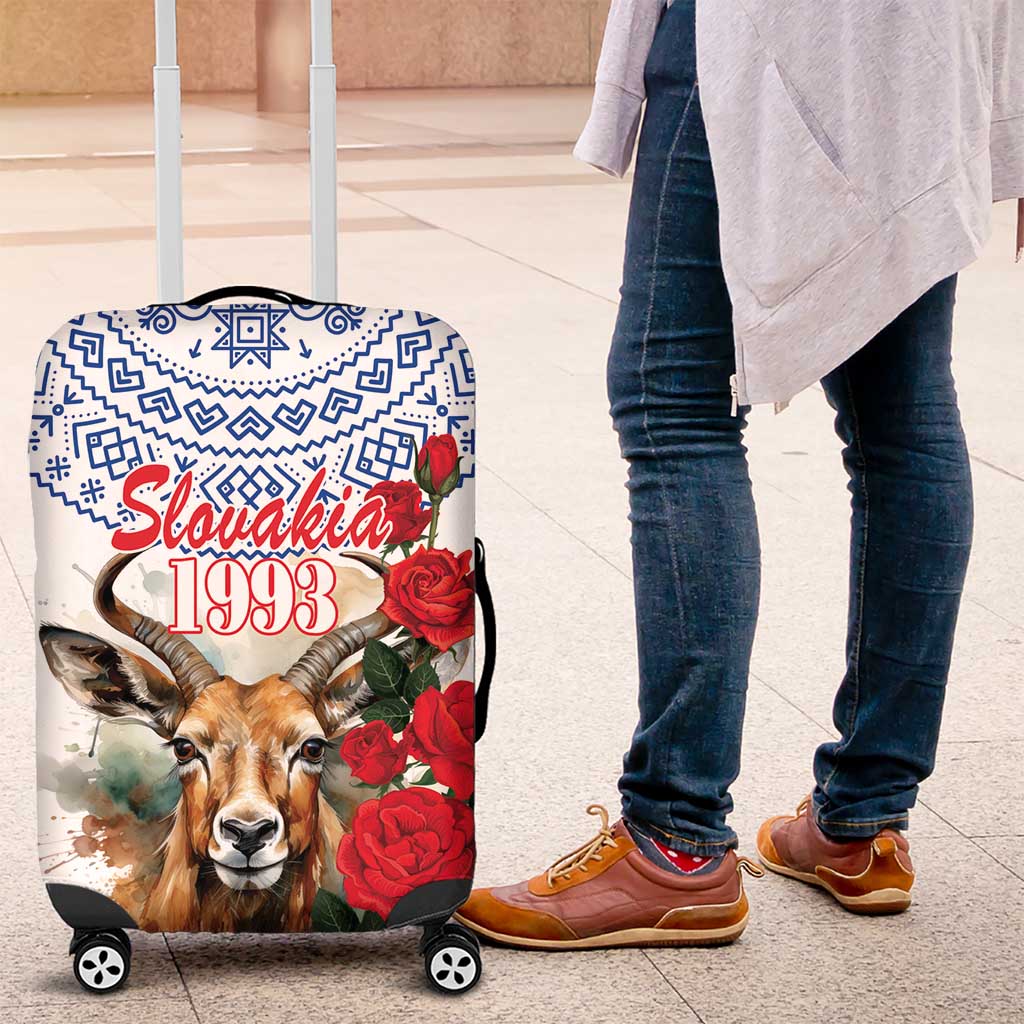 Slovakia Restoration Day 1993 Luggage Cover Tatra Chamois With Red Rose - Wonder Print Shop