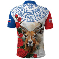 Slovakia Restoration Day 1993 Polo Shirt Tatra Chamois With Red Rose - Wonder Print Shop