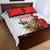 Slovakia Restoration Day 1993 Quilt Bed Set Tatra Chamois With Red Rose - Wonder Print Shop