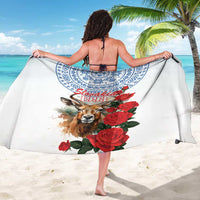 Slovakia Restoration Day 1993 Sarong Tatra Chamois With Red Rose - Wonder Print Shop