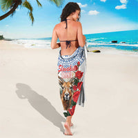 Slovakia Restoration Day 1993 Sarong Tatra Chamois With Red Rose - Wonder Print Shop