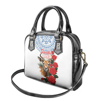 Slovakia Restoration Day 1993 Shoulder Handbag Tatra Chamois With Red Rose