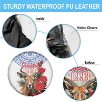 Slovakia Restoration Day 1993 Spare Tire Cover Tatra Chamois With Red Rose - Wonder Print Shop