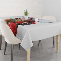 Slovakia Restoration Day 1993 Tablecloth Tatra Chamois With Red Rose - Wonder Print Shop