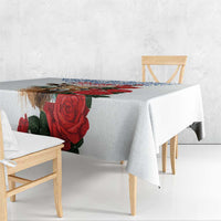 Slovakia Restoration Day 1993 Tablecloth Tatra Chamois With Red Rose - Wonder Print Shop