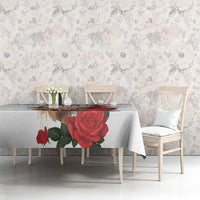 Slovakia Restoration Day 1993 Tablecloth Tatra Chamois With Red Rose - Wonder Print Shop