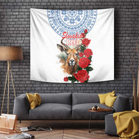 Slovakia Restoration Day 1993 Tapestry Tatra Chamois With Red Rose - Wonder Print Shop