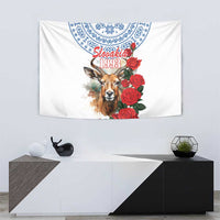Slovakia Restoration Day 1993 Tapestry Tatra Chamois With Red Rose - Wonder Print Shop