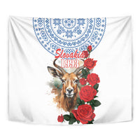 Slovakia Restoration Day 1993 Tapestry Tatra Chamois With Red Rose - Wonder Print Shop