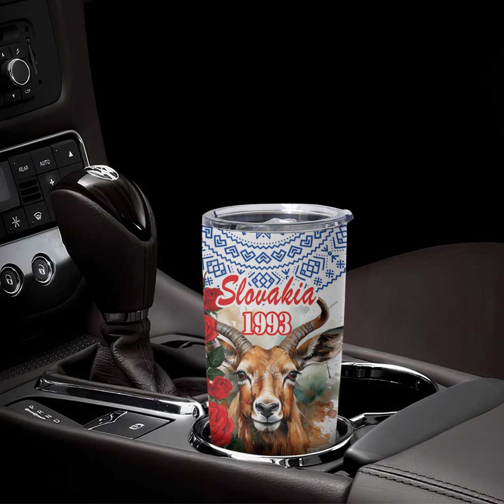 Slovakia Restoration Day 1993 Tumbler Cup Tatra Chamois With Red Rose - Wonder Print Shop