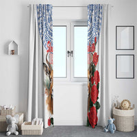 Slovakia Restoration Day 1993 Window Curtain Tatra Chamois With Red Rose - Wonder Print Shop