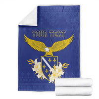 Personalized Bosnia and Herzegovina Independence Day Blanket Golden Eagle With Lilium Bosniacum