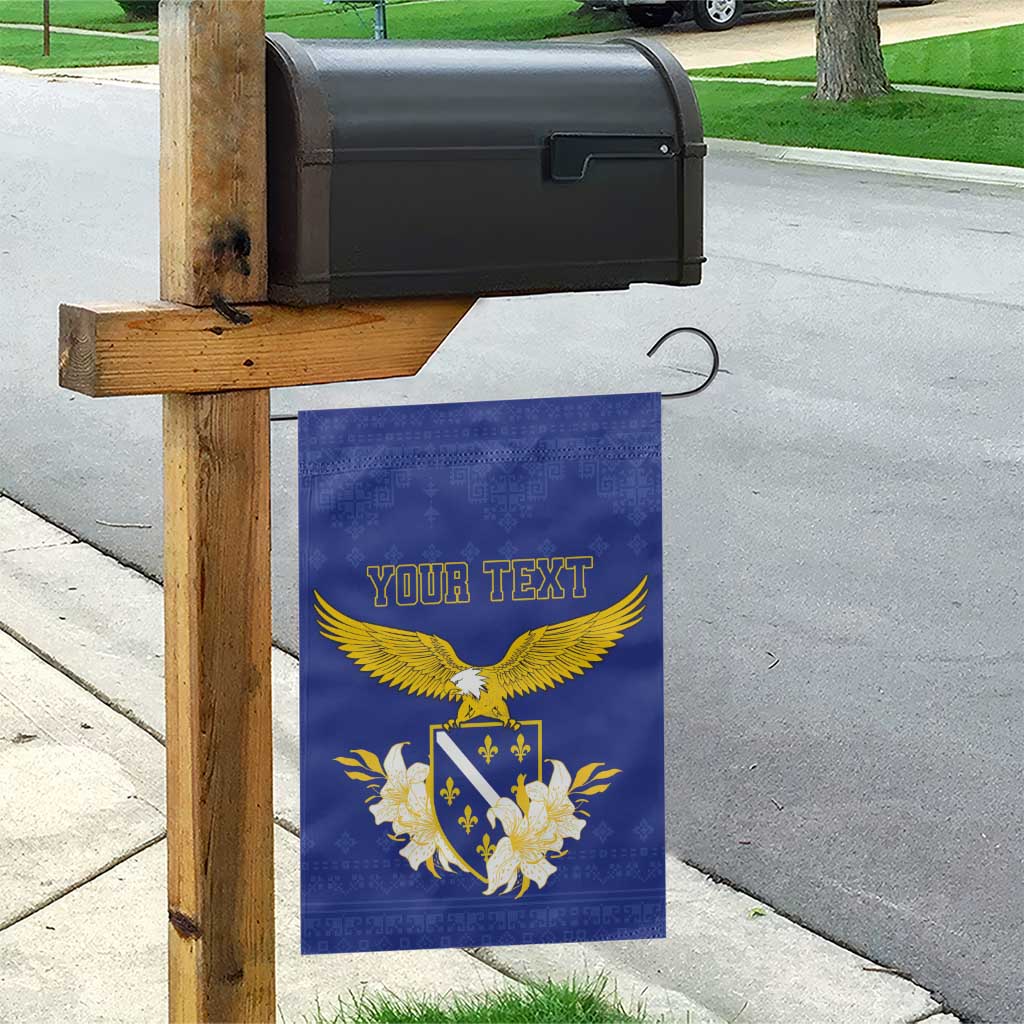 Personalized Bosnia and Herzegovina Independence Day Garden Flag Golden Eagle With Lilium Bosniacum