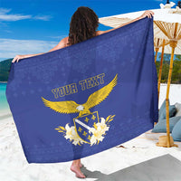 Personalized Bosnia and Herzegovina Independence Day Sarong Golden Eagle With Lilium Bosniacum - Wonder Print Shop