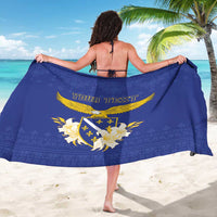 Personalized Bosnia and Herzegovina Independence Day Sarong Golden Eagle With Lilium Bosniacum - Wonder Print Shop