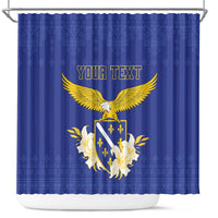 Personalized Bosnia and Herzegovina Independence Day Shower Curtain Golden Eagle With Lilium Bosniacum - Wonder Print Shop