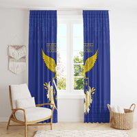 Personalized Bosnia and Herzegovina Independence Day Window Curtain Golden Eagle With Lilium Bosniacum - Wonder Print Shop