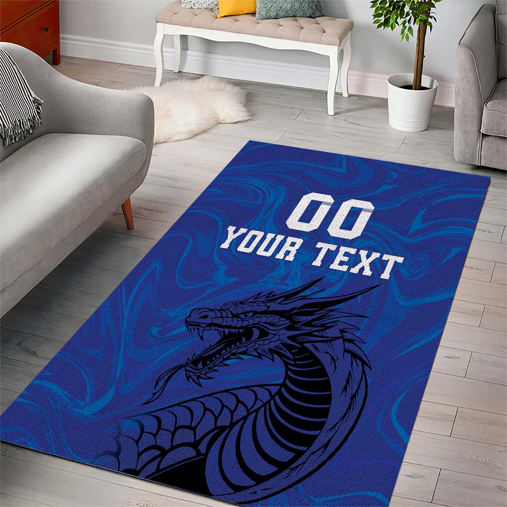Custom Bosnia and Herzegovina Football Area Rug The Dragons Go Champions