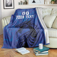 Custom Bosnia and Herzegovina Football Blanket The Dragons Go Champions