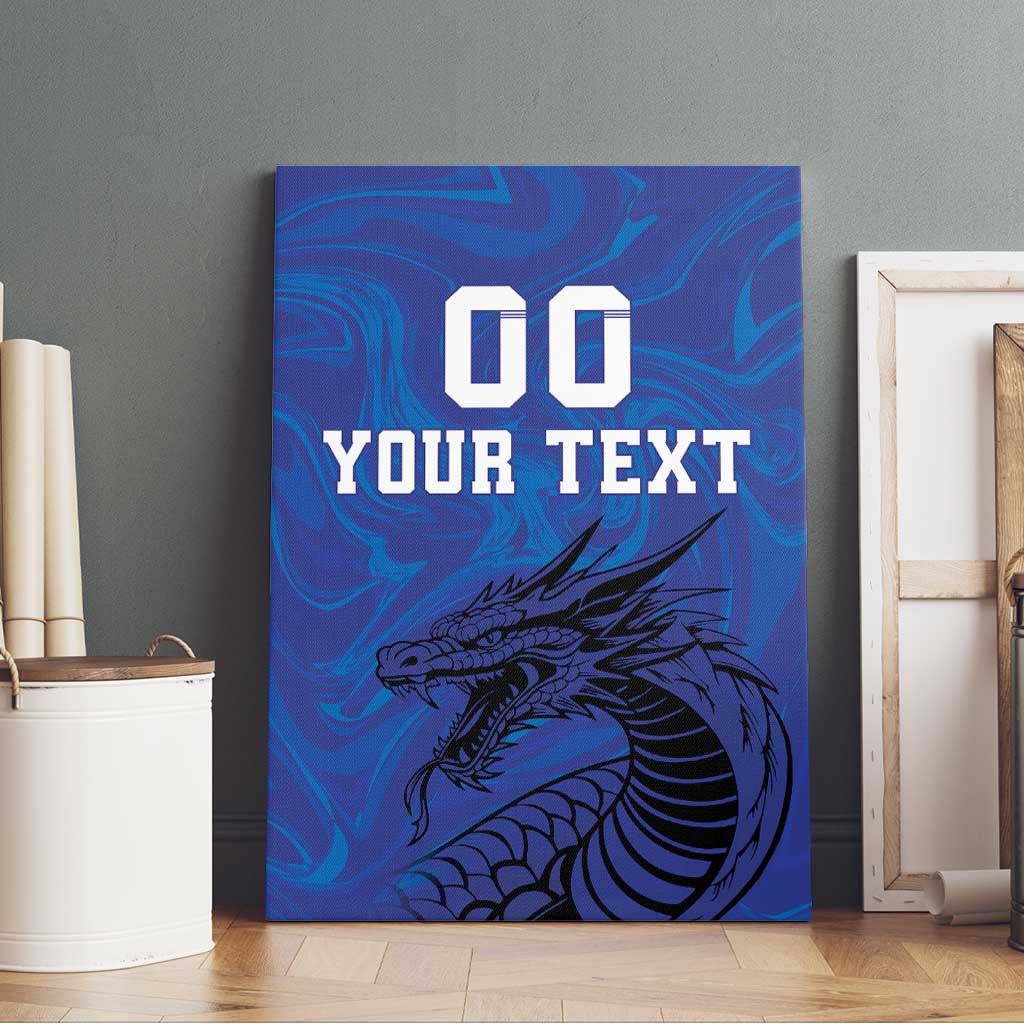 Custom Bosnia and Herzegovina Football Canvas Wall Art The Dragons Go Champions