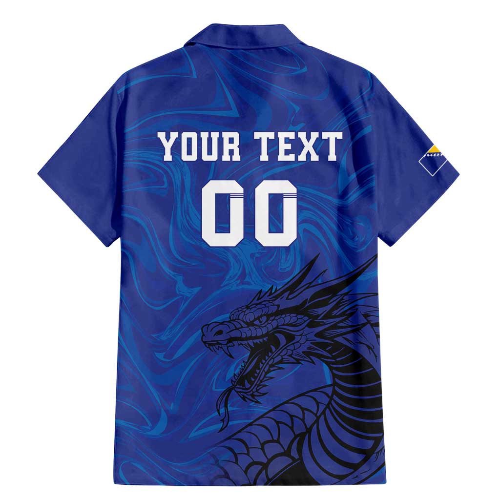 Custom Bosnia and Herzegovina Football Family Matching Mermaid Dress and Hawaiian Shirt The Dragons Go Champions