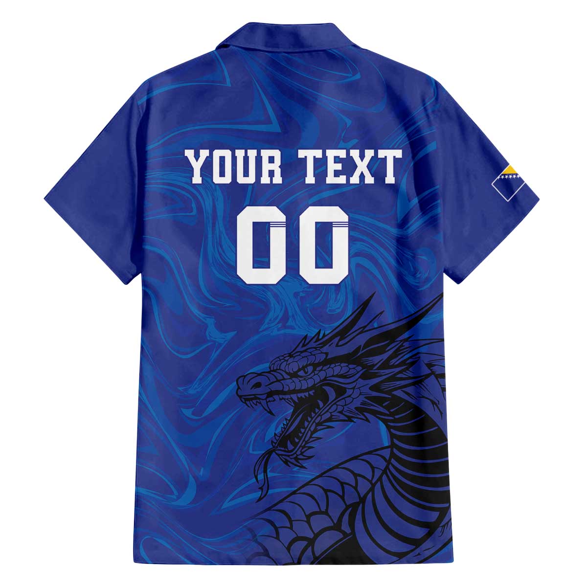 Custom Bosnia and Herzegovina Football Family Matching Off The Shoulder Long Sleeve Dress and Hawaiian Shirt The Dragons Go Champions