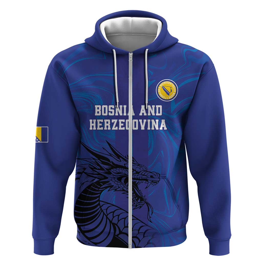 Custom Bosnia and Herzegovina Football Hoodie The Dragons Go Champions