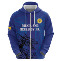Custom Bosnia and Herzegovina Football Hoodie The Dragons Go Champions