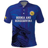Custom Bosnia and Herzegovina Football Polo Shirt The Dragons Go Champions - Wonder Print Shop