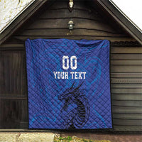 Custom Bosnia and Herzegovina Football Quilt The Dragons Go Champions - Wonder Print Shop