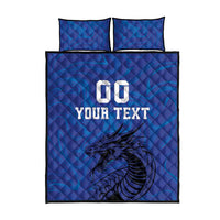 Custom Bosnia and Herzegovina Football Quilt Bed Set The Dragons Go Champions - Wonder Print Shop