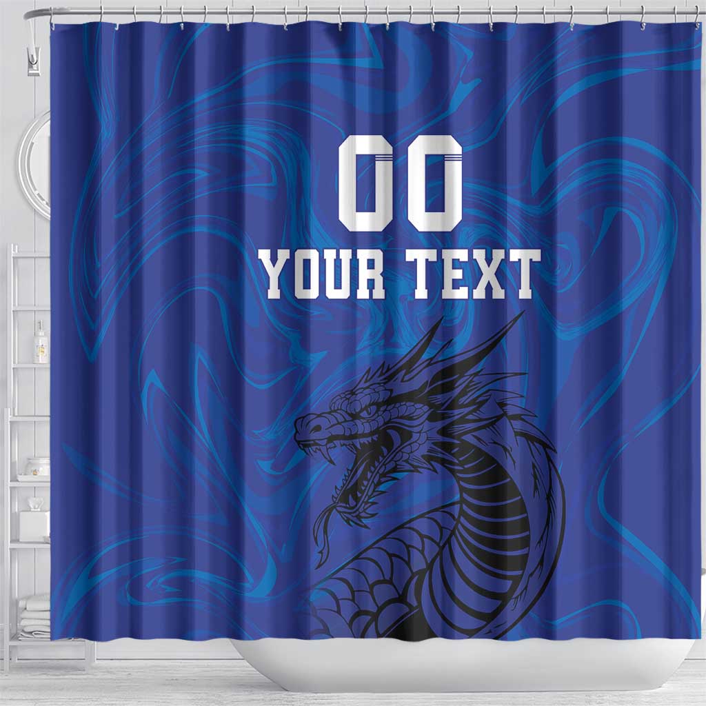 Custom Bosnia and Herzegovina Football Shower Curtain The Dragons Go Champions - Wonder Print Shop