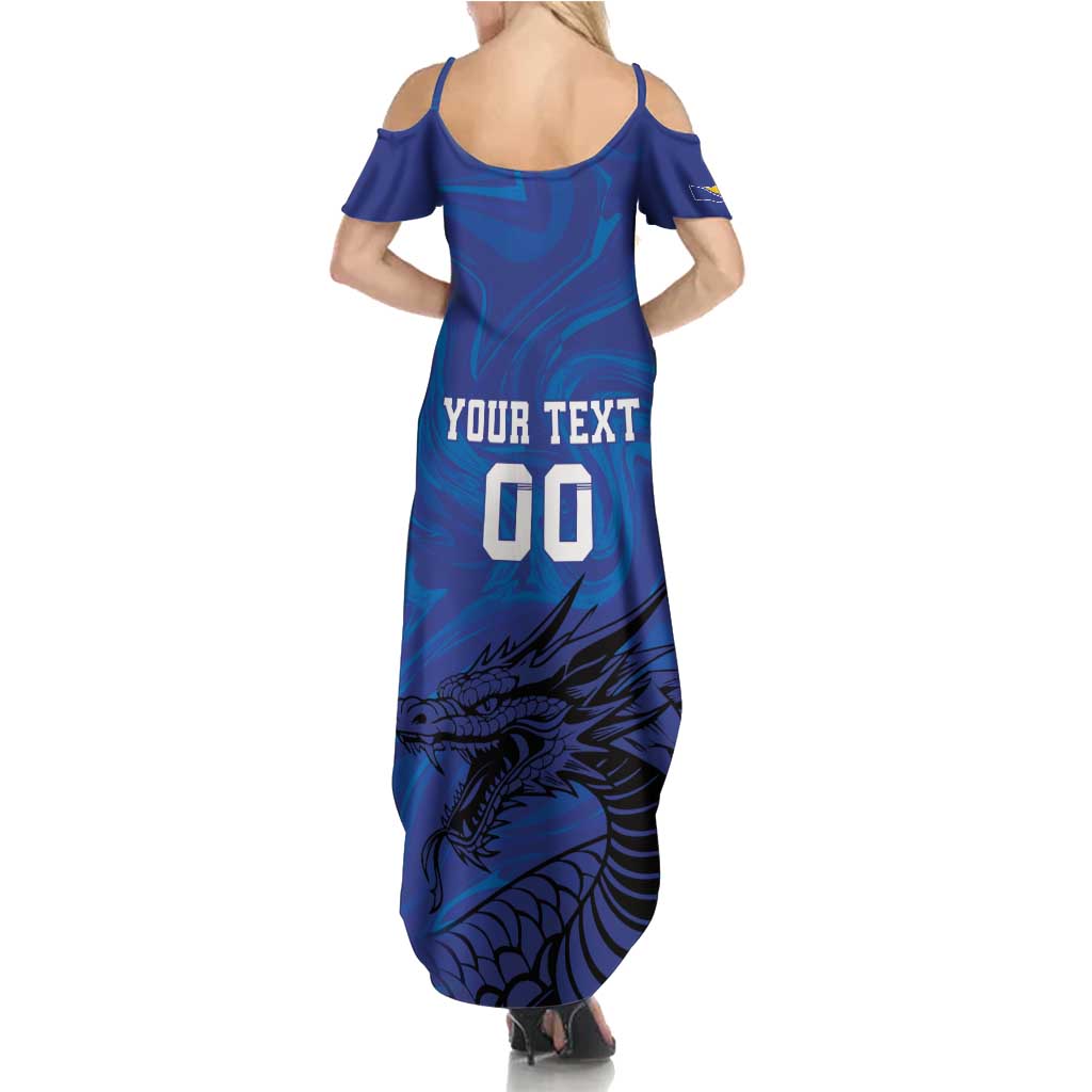 Custom Bosnia and Herzegovina Football Summer Maxi Dress The Dragons Go Champions - Wonder Print Shop